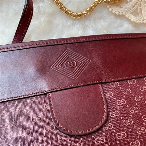 vintage gucci burgundy bag|Gucci bag old collection.